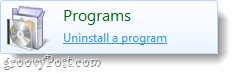 odinstaluj program w systemie Windows 7
