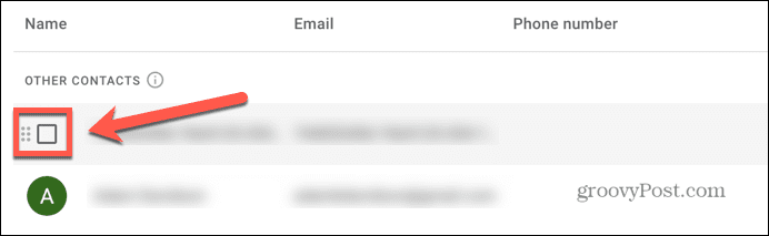 pole wyboru gmaila