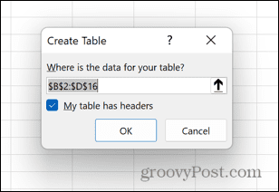 Excel utwórz tabelę