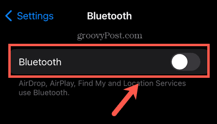 Bluetooth iPhone'a wyłączony