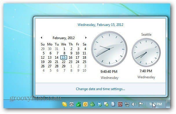 Zegar kalendarza systemu Windows