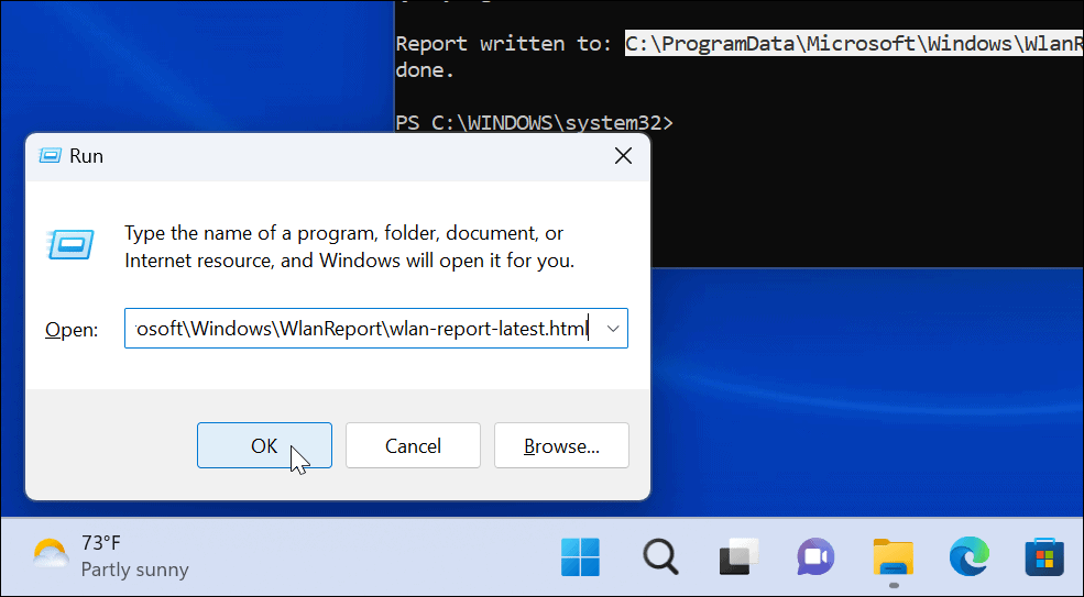 Wygeneruj raport Wi-Fi w systemie Windows 11