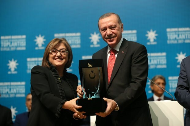 Fatma Şahin i prezydent Recep Tayyip Erdoğan