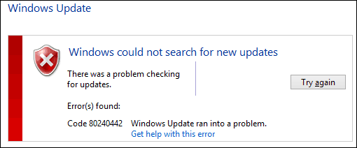Oryginalny błąd Windows Update