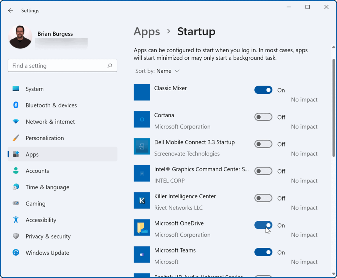 włącz uruchamianie aplikacji podczas uruchamiania w systemie Windows 11