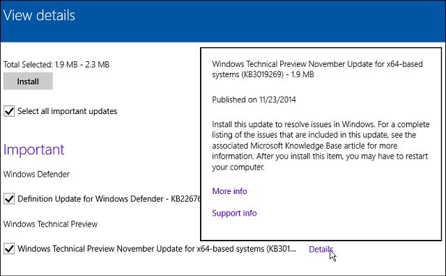 Poprawka Microsoft Releases (KB3019269) dla systemu Windows 10 kompilacja 9879