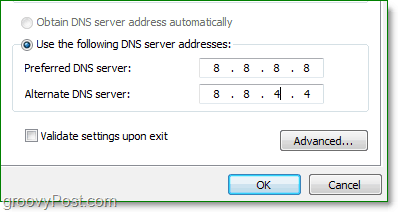 Google DNS IP to 8.8.8.8, a alternatywą jest 8.8.4.4