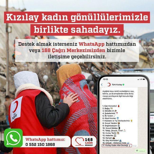 Turecki Czerwony Półksiężyc ustanowił linię WhatsApp dla ofiar trzęsienia ziemi