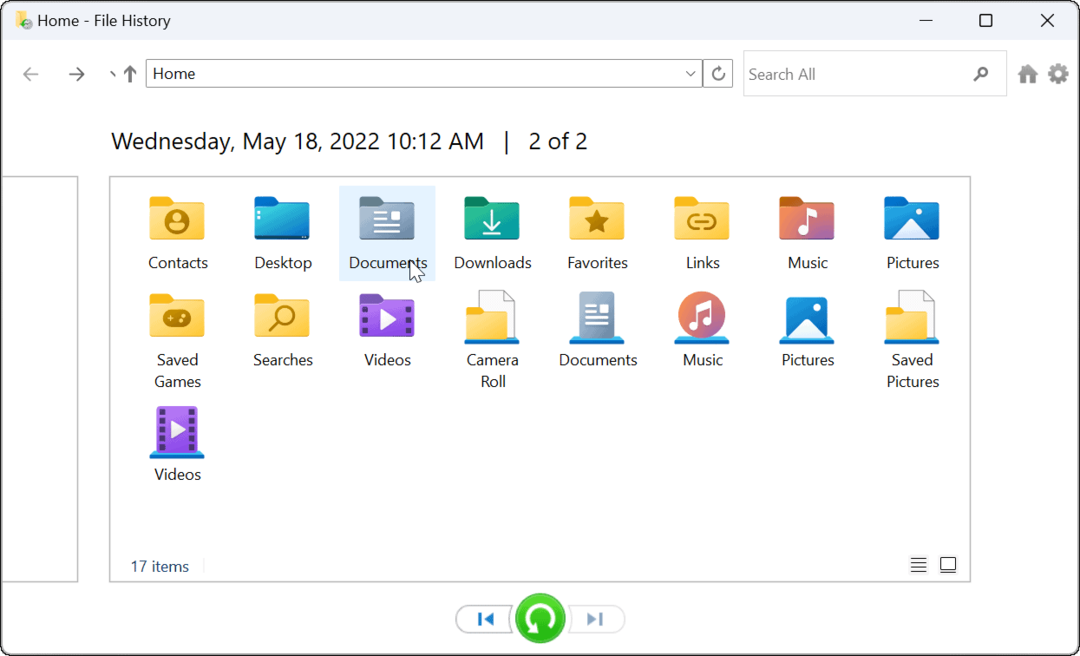 użyj historii plików w systemie Windows 11