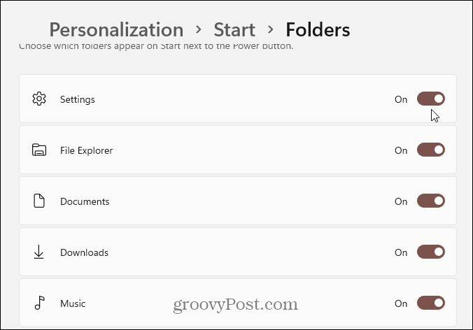 personalizacja folderów startowych windows 11