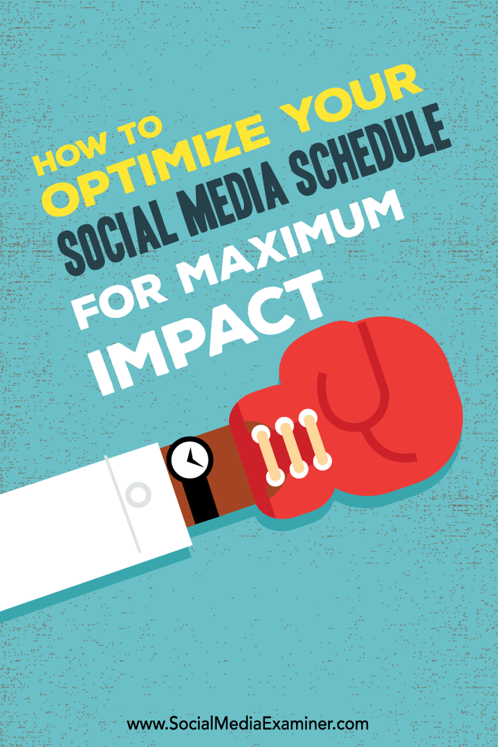 Jak zoptymalizować harmonogram w mediach społecznościowych, aby uzyskać maksymalny wpływ: Social Media Examiner