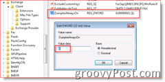 Edytor rejestru systemu Windows umożliwiający odzyskiwanie poczty e-mail w skrzynce odbiorczej dla programu Outlook 2007