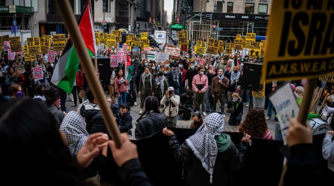 Strajk w Palestynie w Nowym Jorku