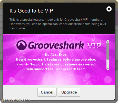 zalety konta Grooveshark VIP