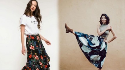 Preferowane przez Aybüke Pusat modele spódnic w kwiatowy wzór na sezon jesienny