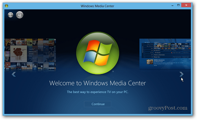 Uruchom Windows Media Center