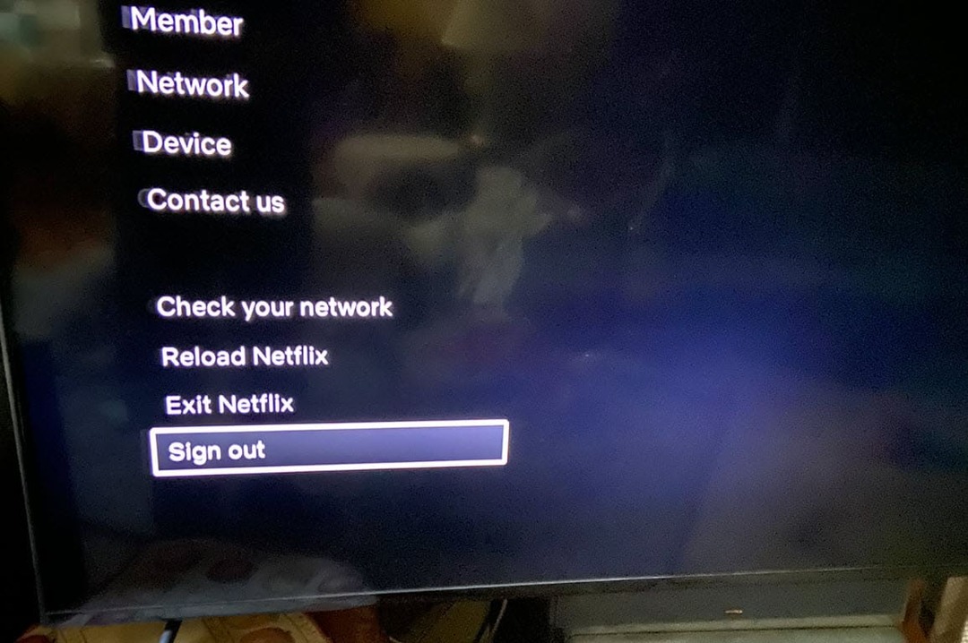 Wyloguj się z serwisu Netflix na telewizorze
