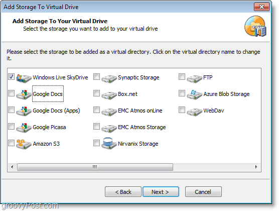 Skonfiguruj Windows Live Skydrive, aby zamontować go do Explorera z gladinet