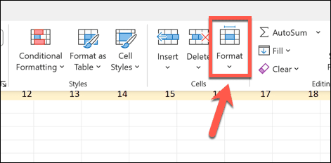 przycisk formatowania Excela