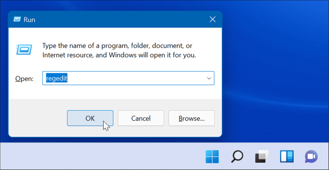 regedit Uruchom Windows 11