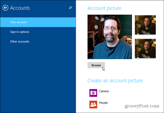 Jak zmienić obraz konta Windows 8.1