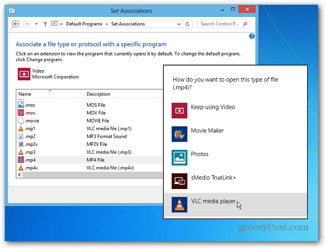 Windows 8: Otwórz pliki wideo i pliki muzyczne w programach komputerowych