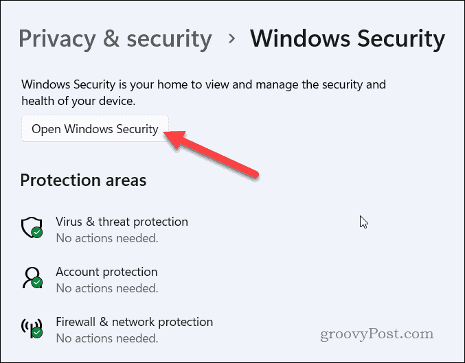Uruchom Zabezpieczenia systemu Windows w systemie Windows 11