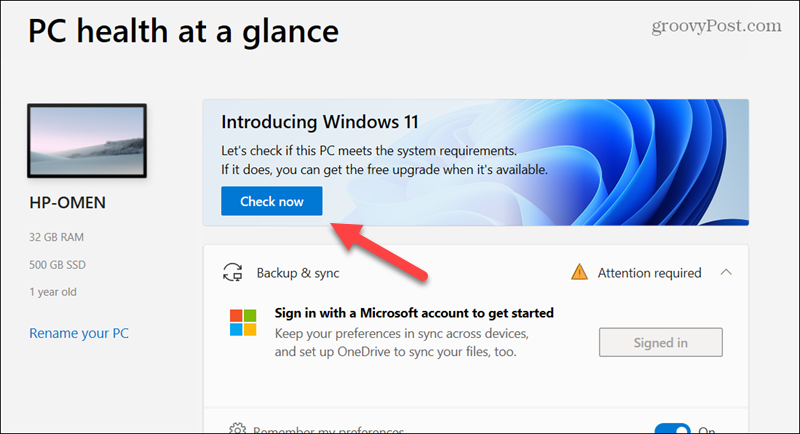 Kontrola stanu systemu Windows 11