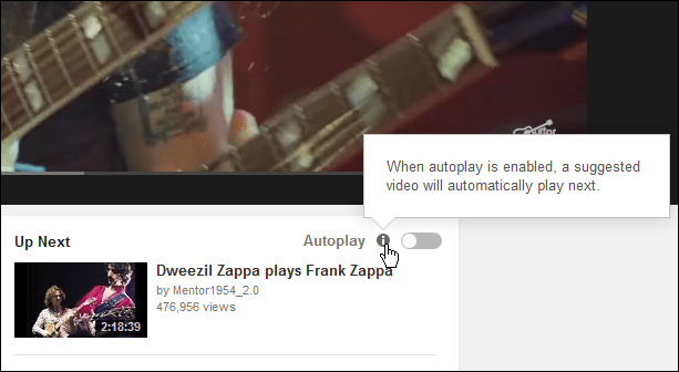 przycisk automatycznego odtwarzania YouTube na dole
