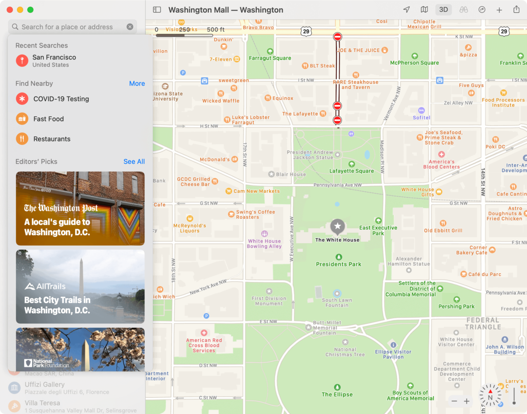Mapy prowadzą macOS Big Sur