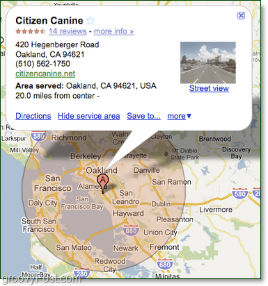 jak dodać firmę do obszarów usług map Google