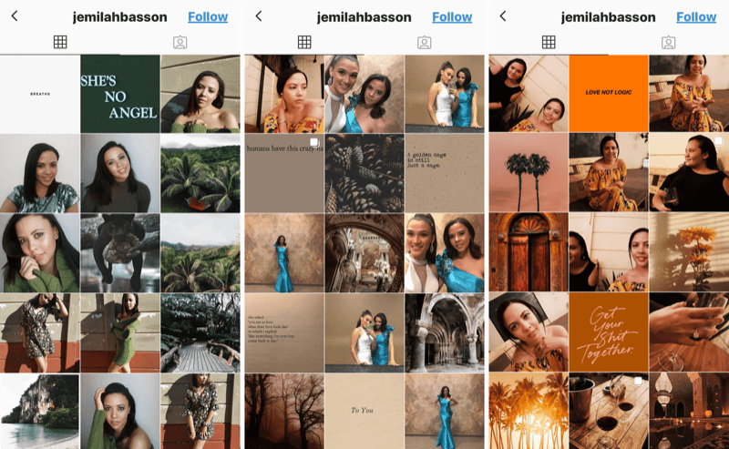 Profil biznesowy na Instagramie dla Jemilah Basson