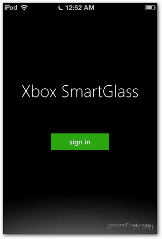 Xbox SmartGlass Zaloguj się na iOS