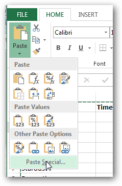 excel pasta special 2013