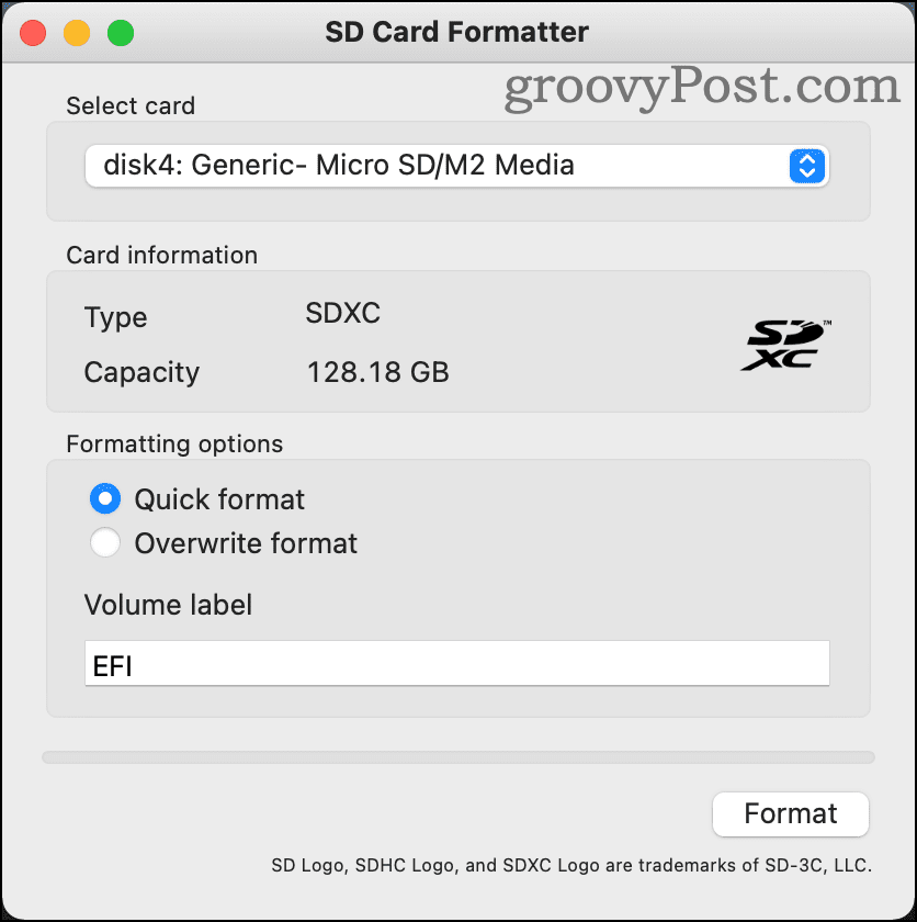 Formatowanie kart SD