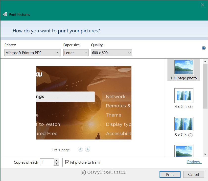 Konwertuj plik PNG na PDF w systemie Windows