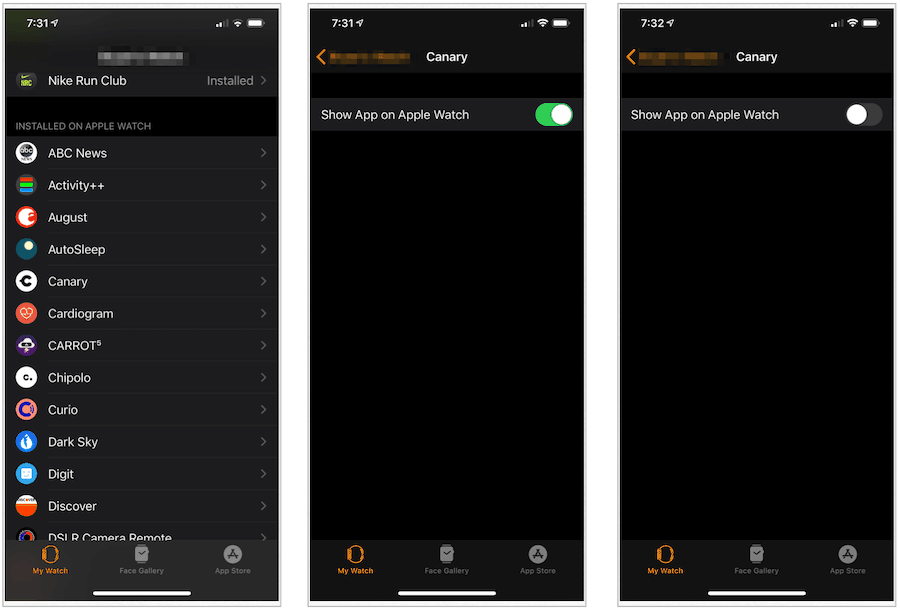 Usuń aplikację Apple Watch na iPhonie