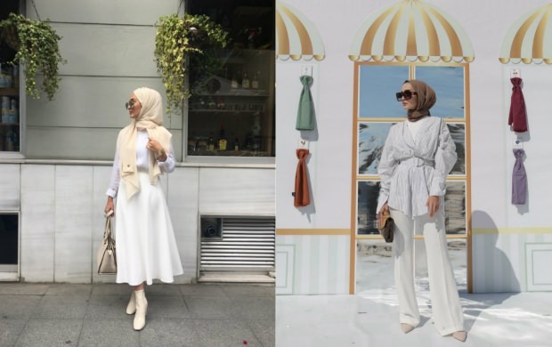 biała sukienka hidżab