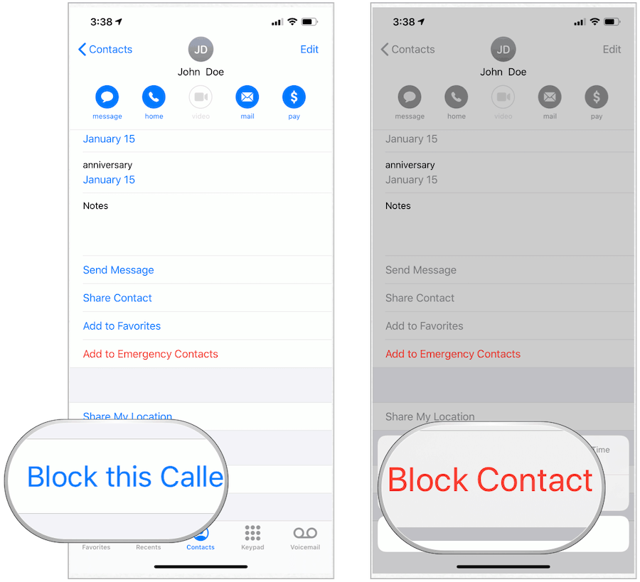 Zablokuj kontakt