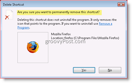 Porady dotyczące wyłączania okna dialogowego Potwierdzenie usuwania w systemach Windows 7, Vista i XP