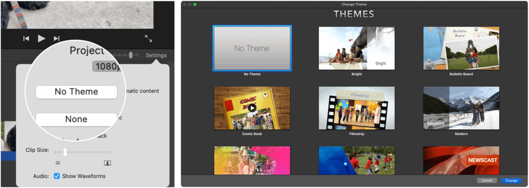 Wprowadzenie do edycji filmów w iMovie na Macu