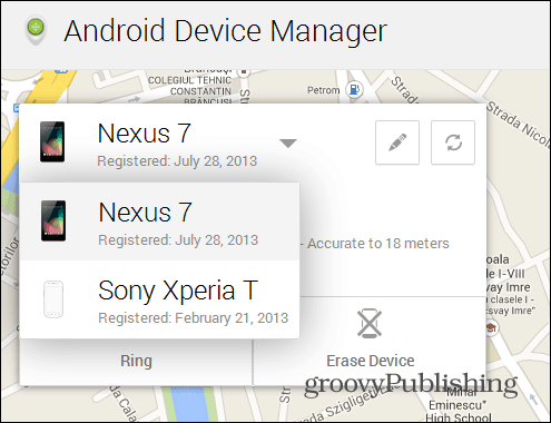 Urządzenia interfejsu sieciowego Android Device Manager