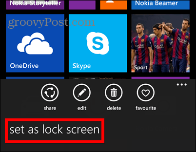 Zestaw blokad zrzutów ekranu Windows Phone 8.1