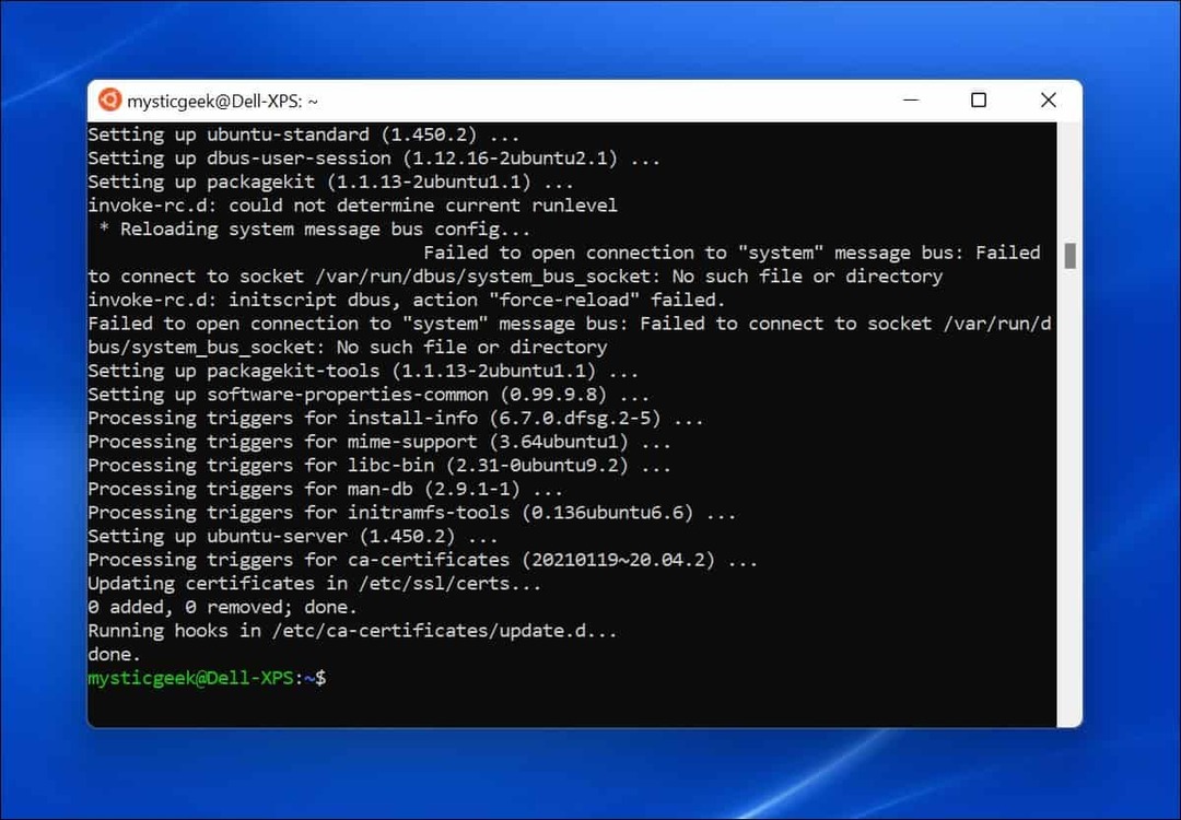 Ubuntu Bash z systemem Windows 11