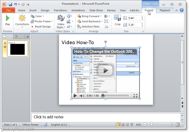 wideo w PowerPoint 2010 z youtube