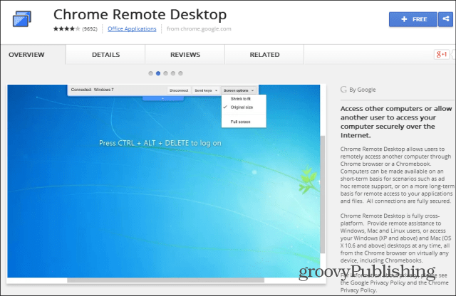 Sklep internetowy Chrome Remote Desktop