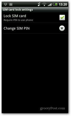 wyłączony kod PIN Androida