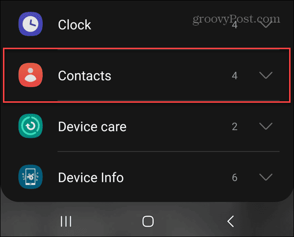 widget kontaktów na Androida