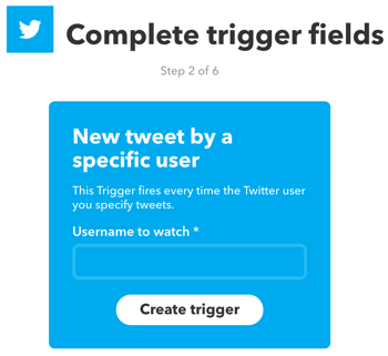 Skonfiguruj aplet IFTTT, który jest wyzwalany przez nowy tweet od określonego użytkownika Twittera.