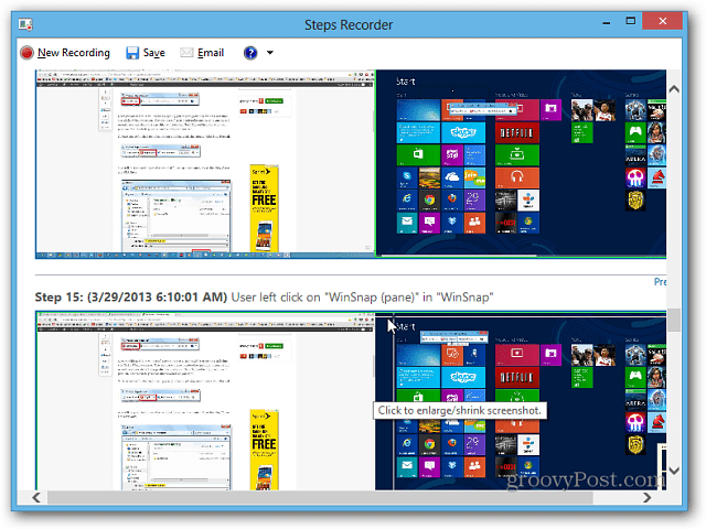 Użyj narzędzia Rejestrator kroków w systemie Windows 8.1, aby rozwiązać problemy z komputerem
